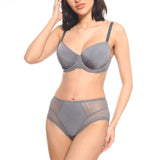 Classic high waist tights Grey Evelyn S1731