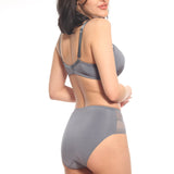 Classic high waist tights Grey Evelyn S1731
