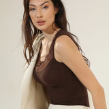 Maiou cu cașmir și modal maro C0196