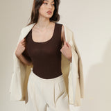 Maiou cu cașmir și modal maro C0195