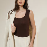 Maiou cu cașmir și modal maro C0195