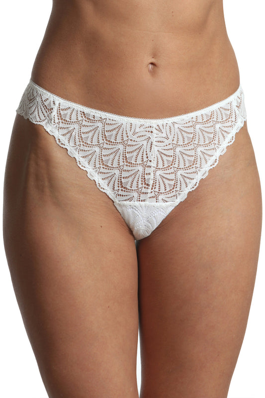 Chilot tanga IUSTINA S1823 alb