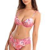 Sutien de baie clasic fucsia imprimat MARACANA DR506