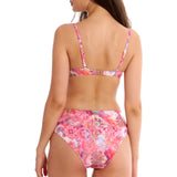 Sutien de baie clasic fucsia imprimat MARACANA DR506