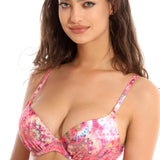Sutien de baie clasic fucsia imprimat MARACANA DR506