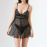 Neglije cu cupa neburetata negru ANGELA N0111