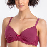 Sutien clasic din microfibra bordo NINA R1309