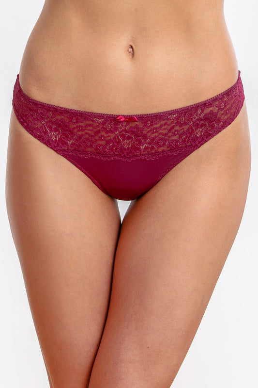 Chilot brazilian din microfibra bordo NINA S1410