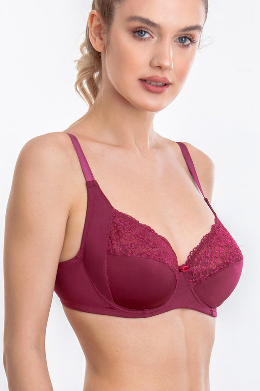 Sutien clasic neburetat bordo NINA R1321