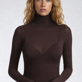 Bluza tip maletă cu cașmir și modal maro BL006