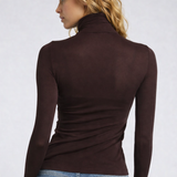 Bluza tip maletă cu cașmir și modal maro BL006