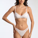 Chilot tanga din bumbac alb AIDA S0838