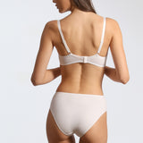 Chilot clasic cu talie înaltă din bumbac alb FIONA S0727