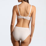 Chilot clasic cu talie înaltă din bumbac alb FIONA S1507