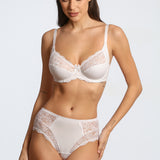 Chilot clasic cu talie înaltă din bumbac alb FIONA S1507