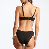 Chilot clasic din bumbac negru FIONA S1586