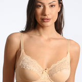 Sutien clasic din bumbac bej FIONA R0485