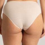 Classic cotton and lace pantyhose FIONA beige S1506
