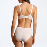 Chilot clasic cu talie înaltă din bumbac alb FIONA S0656