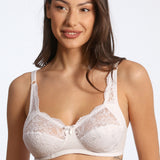 Sutien alb bumbac cu dantela FIONA R1103