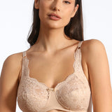 Sutien clasic bumbac cu dantela nude Fiona R1103