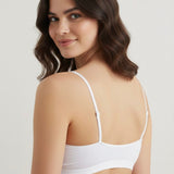 Bustiera din bumbac alb CORNELIA R1420