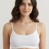 Bustiera din bumbac alb CORNELIA R1420