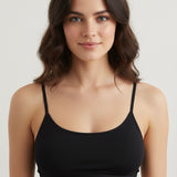 Bustiera din bumbac negru CORNELIA R1420