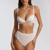 Chilot clasic talie înaltă din bumbac alb ADELIA S1557