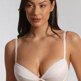 Sutien push up din bumbac alb ADELIA R1422