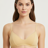 Sutien bralette din bumbac bej ADELIA R1423
