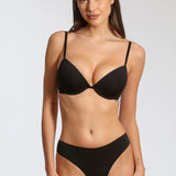 Sutien push up din microfibra negru LUCIANA R1425