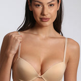 Sutien push up din microfibra bej LUCIANA R1425