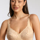 Sutien clasic din dantela bej CARA R1430