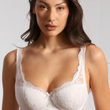 Sutien clasic cu dantelă alb OLGA R1662O