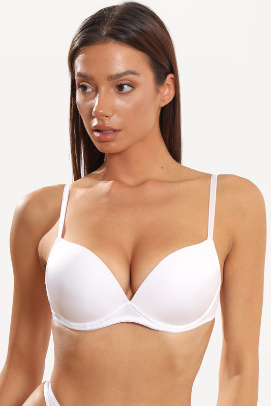 Sutien super push-up alb SOFIA R1668