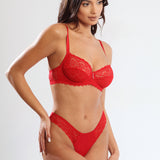 Sutien clasic neburetat rosu KATE RED R1701
