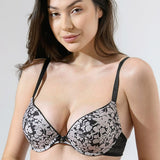 Sutien cu cupa soft decoltata imprimat DENISA R1704