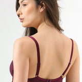 Sutien cu cupa neburetata burgundy ANNA R1709