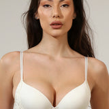 Sutien clasic decoltat ecru PETRA R1737