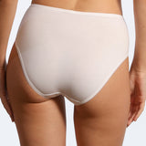 Chilot clasic cu talie înaltă din bumbac alb FIONA S0656