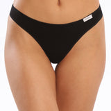 Set 3 chiloti tanga din bumbac negru CAMI S0835N