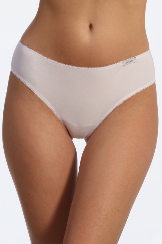 Set 3 buc chiloti brazilieni din bumbac alb CAMI S0836N