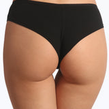 Set 3 buc chiloti brazilieni din bumbac negru CAMI S0836N