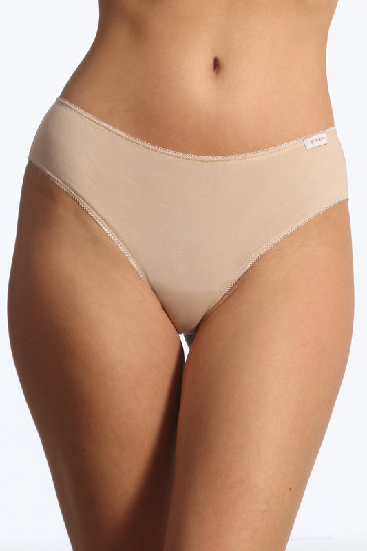 Set 3 buc chiloti brazilieni din bumbac nude CAMI S0836N