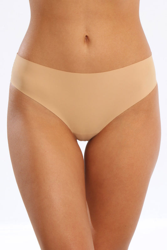 Set 2 buc chiloti brazilieni fara cusaturi bej Lucia S1460