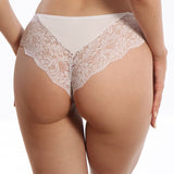 Brazilian cotton and lace panties FIONA white S1505
