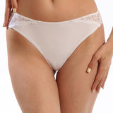 Brazilian cotton and lace panties FIONA white S1505