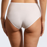 Chilot clasic cu talie înaltă din bumbac alb FIONA S1506