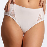 Chilot clasic cu talie înaltă din bumbac alb FIONA S1506